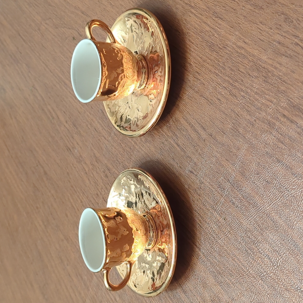 Park Ave 22kt Gold China tea cups and saucers